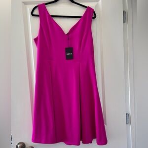 NWT DKNY FUCHSIA DRESS SIZE 14
